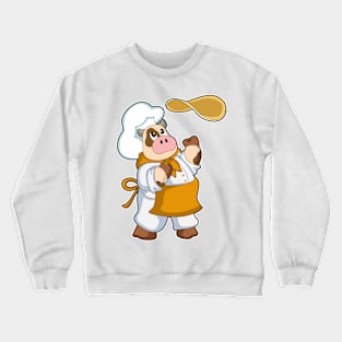 Cow as Cook with Dough Crewneck Sweatshirt